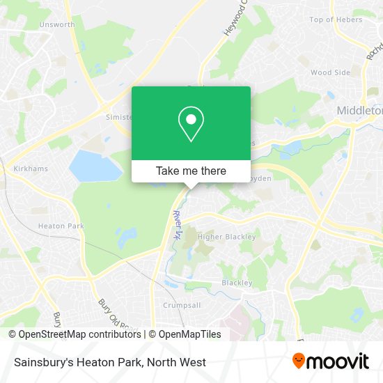 How to get to Sainsbury's Heaton Park in Manchester by bus or light rail?