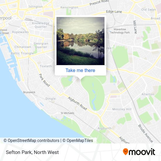 How to get to Sefton Park in Liverpool by bus or train?