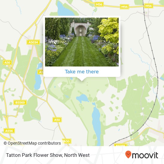 How to get to Tatton Park Flower Show in Knutsford by bus, train or