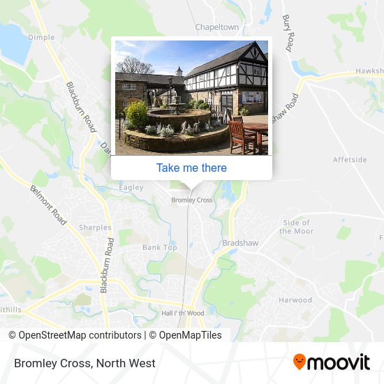 How to get to Bromley Cross in Bolton by bus or train?