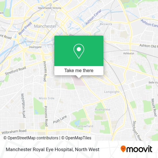 How to get to Manchester Royal Eye Hospital by bus, train or light rail?