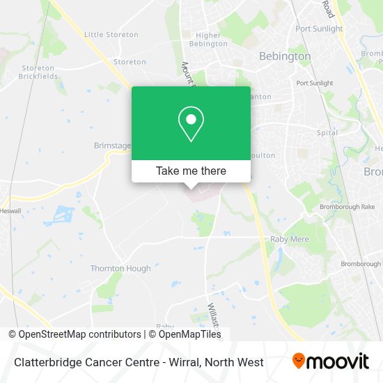 How to get to Clatterbridge Cancer Centre Wirral in Bromborough by