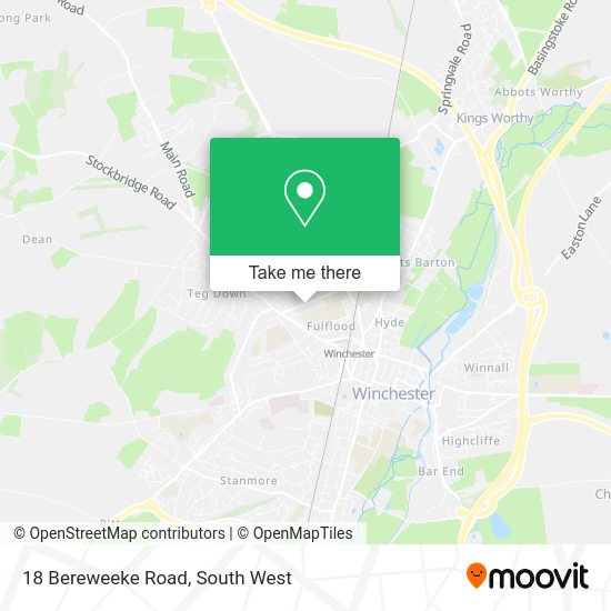 How to get to 18 Bereweeke Road in Winchester by bus or train?