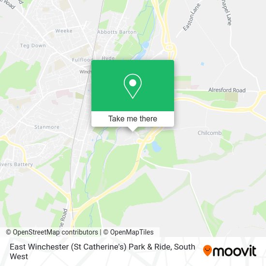 How to get to East Winchester (St Catherine's) Park & Ride by bus or train?