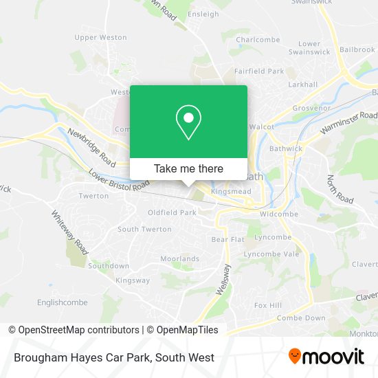 How to get to Brougham Hayes Car Park in Bath And North East Somerset