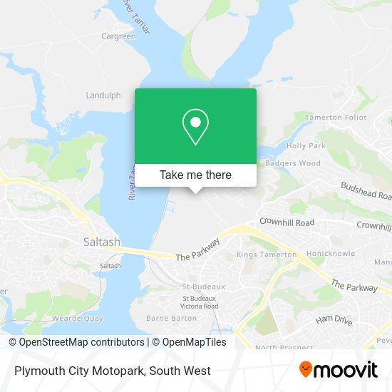 How to get to Plymouth City Motopark by Bus or Train?
