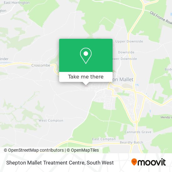 How to get to Shepton Mallet Treatment Centre in Mendip by Bus?