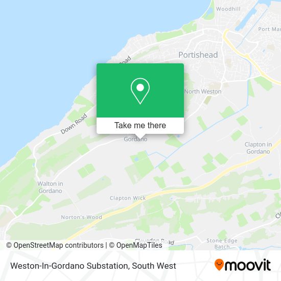 How to get to WestonInGordano Substation in North Somerset by Bus?