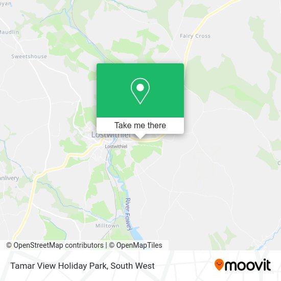 How to get to Tamar View Holiday Park in Cornwall by train or bus?