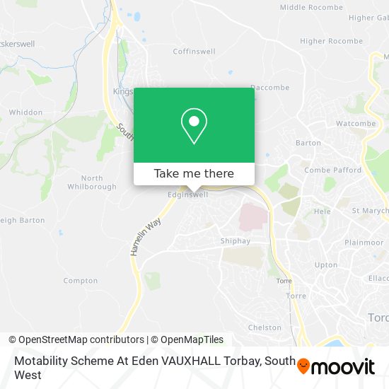 How to get to Motability Scheme At Eden VAUXHALL Torbay by Bus, Train