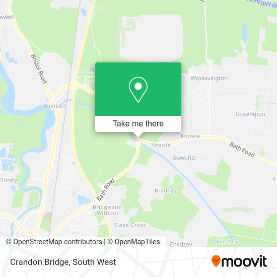 How to get to Crandon Bridge in Sedgemoor by bus or train?