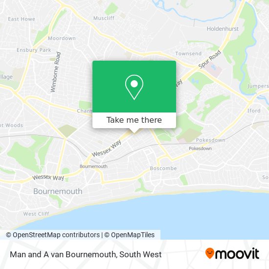 How to get to Man and A van Bournemouth by Bus or Train?