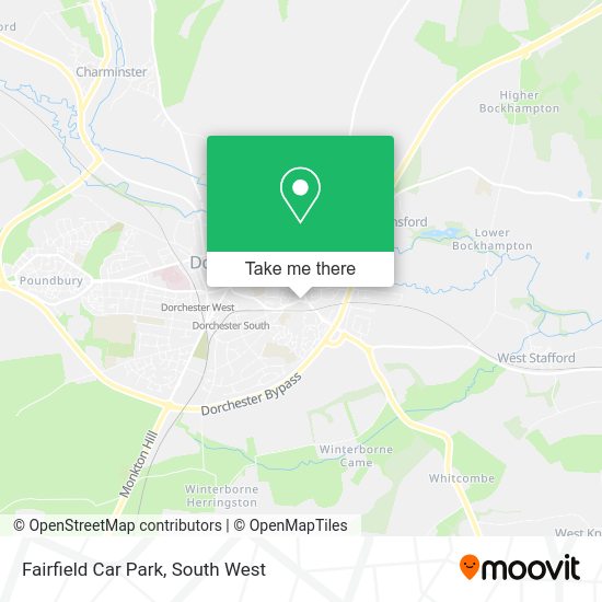 How to get to Fairfield Car Park in West Dorset by Bus or Train?