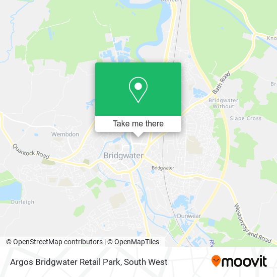 How to get to Argos Bridgwater Retail Park in Sedgemoor by Bus or Train?