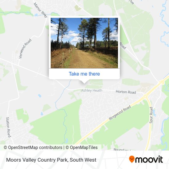 How to get to Moors Valley Country Park in East Dorset by Bus or Train?