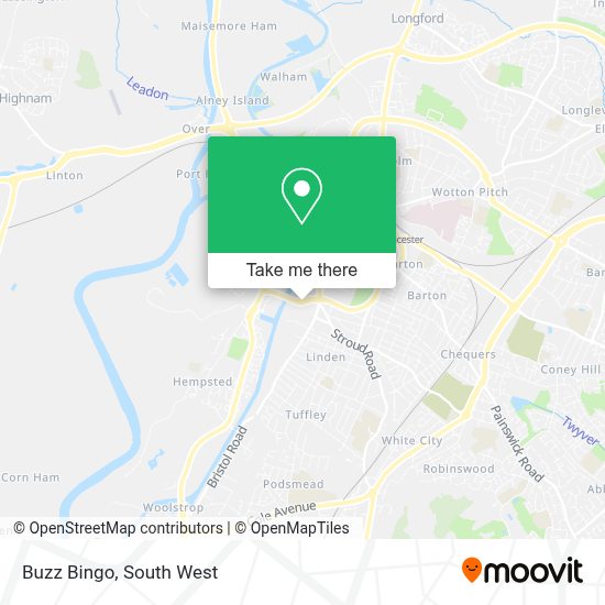 How to get to Buzz Bingo in Gloucester by Bus or Train?