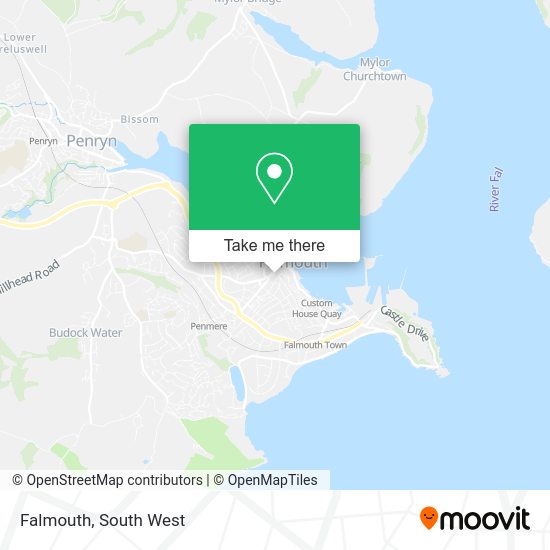 How to get to Falmouth in Cornwall by bus or train?
