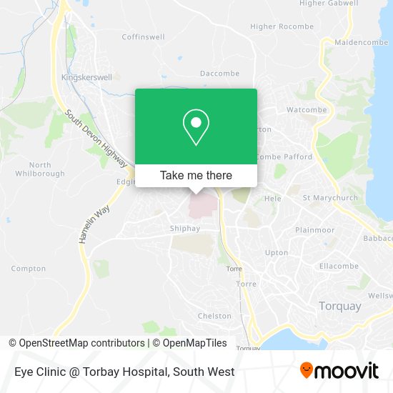 How to get to Eye Clinic Torbay Hospital by bus, train or ferry?