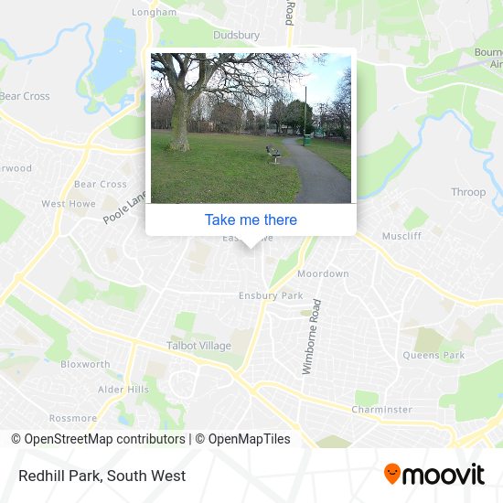 How to get to Redhill Park in Bournemouth by Bus or Train?