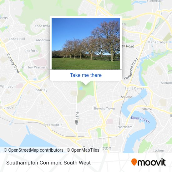 How to get to Southampton Common by bus, train or ferry?