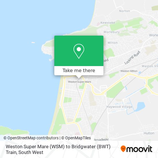 How to get to Weston Super Mare (WSM) to Bridgwater (BWT) Train in
