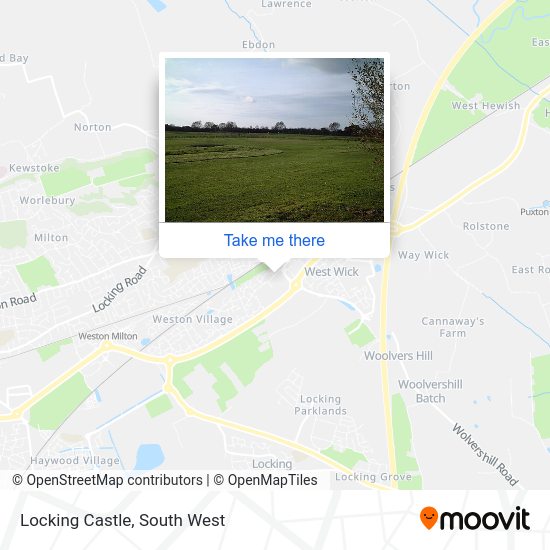 How to get to Locking Castle in North Somerset by bus or train?