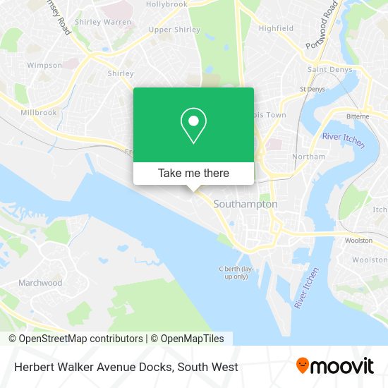 How to get to Herbert Walker Avenue Docks in Southampton by train?