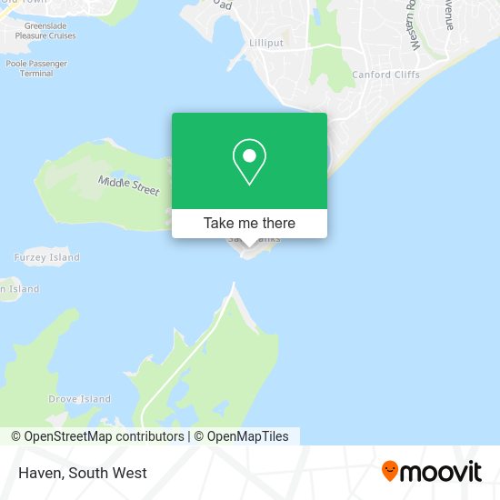 How to get to Haven in Poole by bus or train?