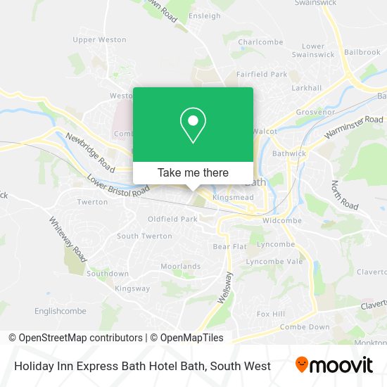 How to get to Holiday Inn Express Bath Hotel Bath in Bath And North