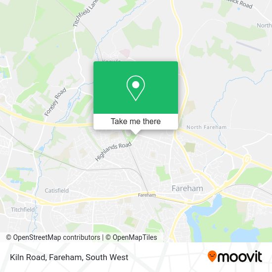 How to get to Kiln Road, Fareham by bus or train?
