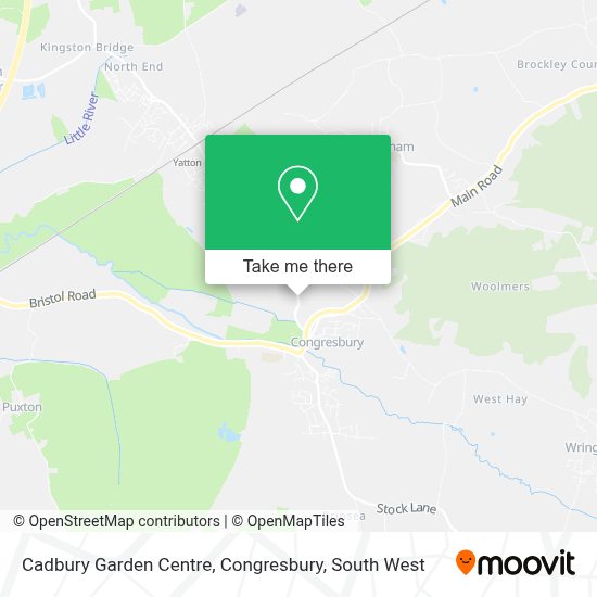 How to get to Cadbury Garden Centre, Congresbury in North Somerset by
