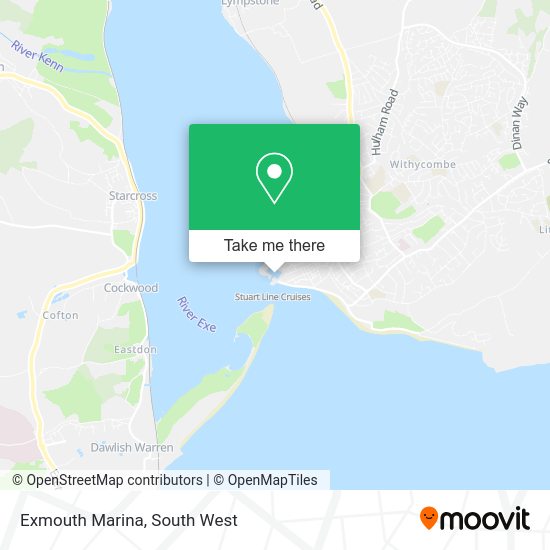 How to get to Exmouth Marina in East Devon by bus or train?