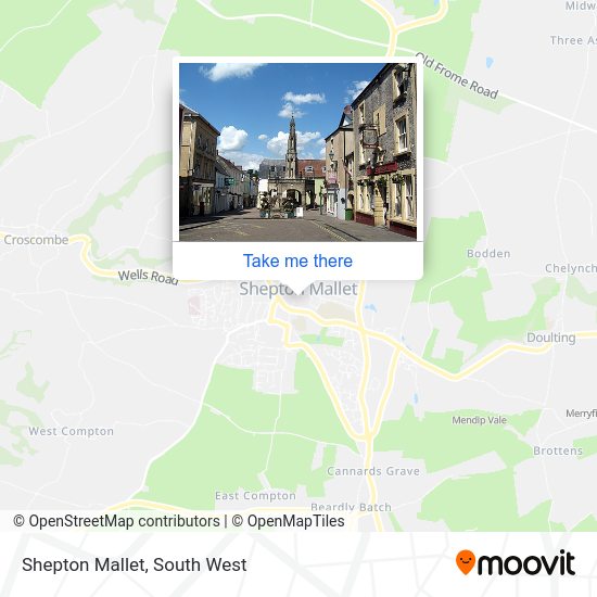 How to get to Shepton Mallet in Mendip by bus?