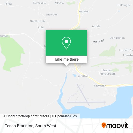 How to get to Tesco Braunton in North Devon by bus or train?