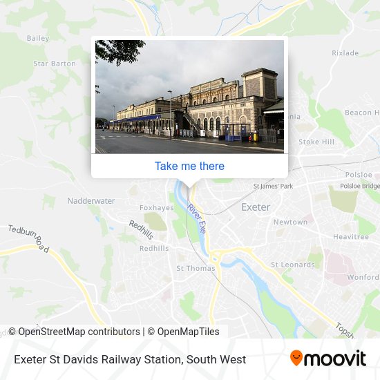 How to get to Exeter St Davids Railway Station by bus or train?