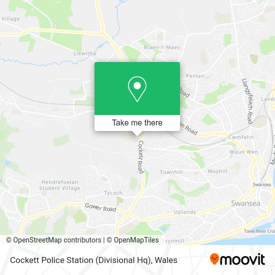 How to get to Cockett Police Station (Divisional Hq) in Swansea by bus