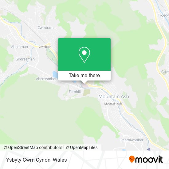 How to get to Ysbyty Cwm Cynon in Rhondda Cynon Taf by bus or train?