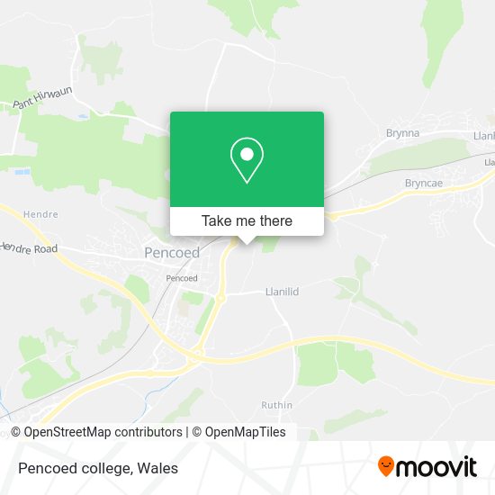 How to get to Pencoed college in Bridgend by bus or train?