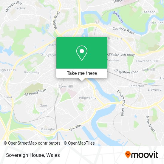 How to get to Sovereign House in Newport by bus or train?