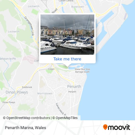 How to get to Penarth Marina in The Vale Of by Bus or Train?