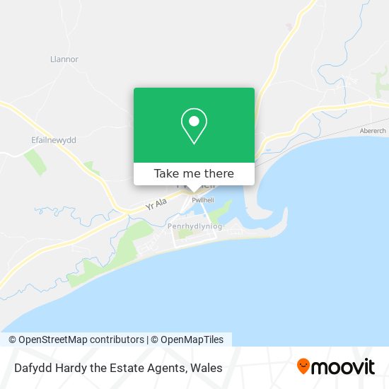 How to get to Dafydd Hardy the Estate Agents in Gwynedd by Bus?