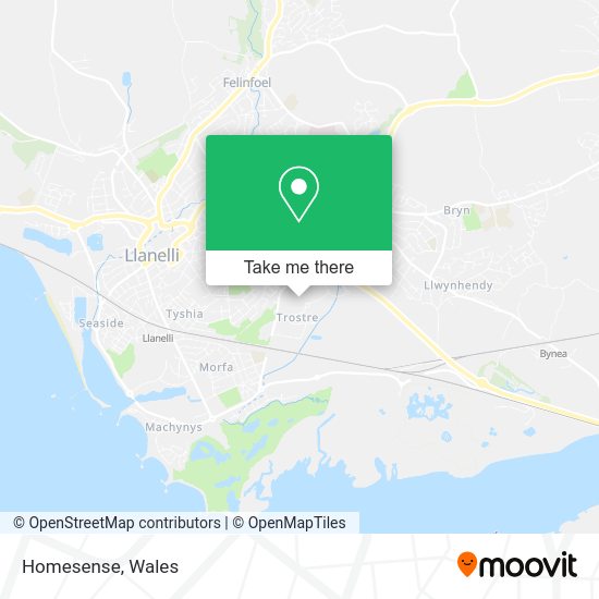 How to get to Homesense in Carmarthenshire by Train or Bus?