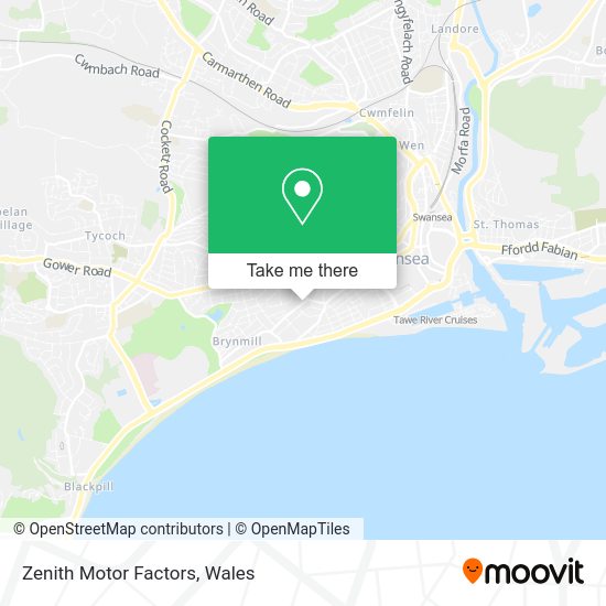 How to get to Zenith Motor Factors in Swansea by Train?