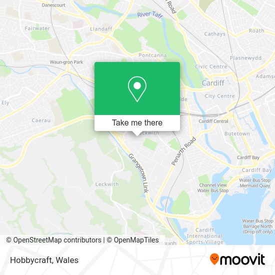 How to get to Hobbycraft in Cardiff by bus or train?