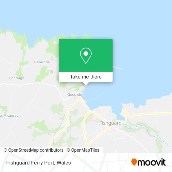 How to get to Fishguard Ferry Port in Pembrokeshire by train or bus?