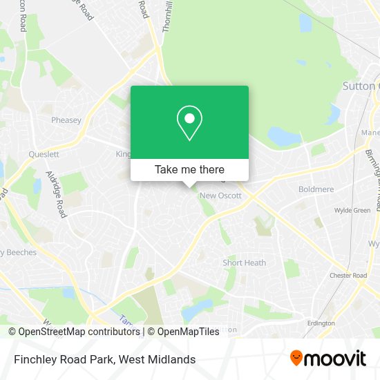 How to get to Finchley Road Park in Kingstanding by bus or train?