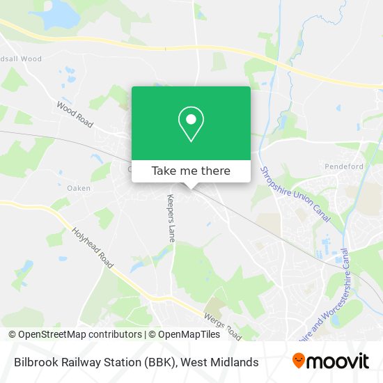 How to get to Bilbrook Railway Station (BBK) in Codsall by Bus, Train
