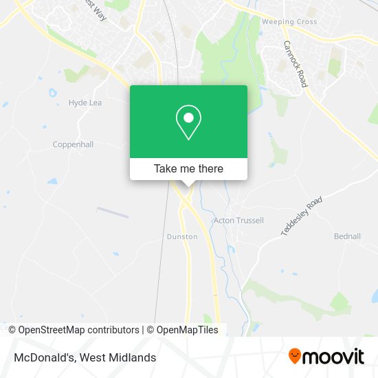 How to get to Mcdonald's in Penkridge North East And Acton Trussell by