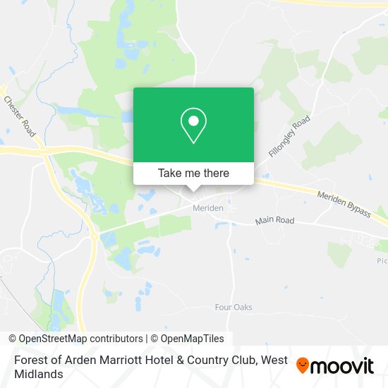 How to get to Forest of Arden Marriott Hotel & Country Club in Meriden