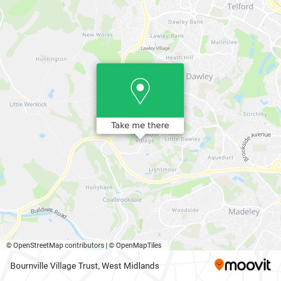 How to get to Bournville Village Trust in Horsehay & Lightmoor by Bus